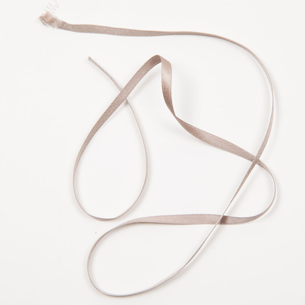 1/8" Stone Double Face Silk Satin Ribbon Folded