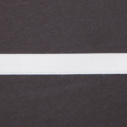 White Double Face Silk Satin Ribbon Folded