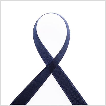 Dark Navy Double Face Silk Satin Ribbon Detail