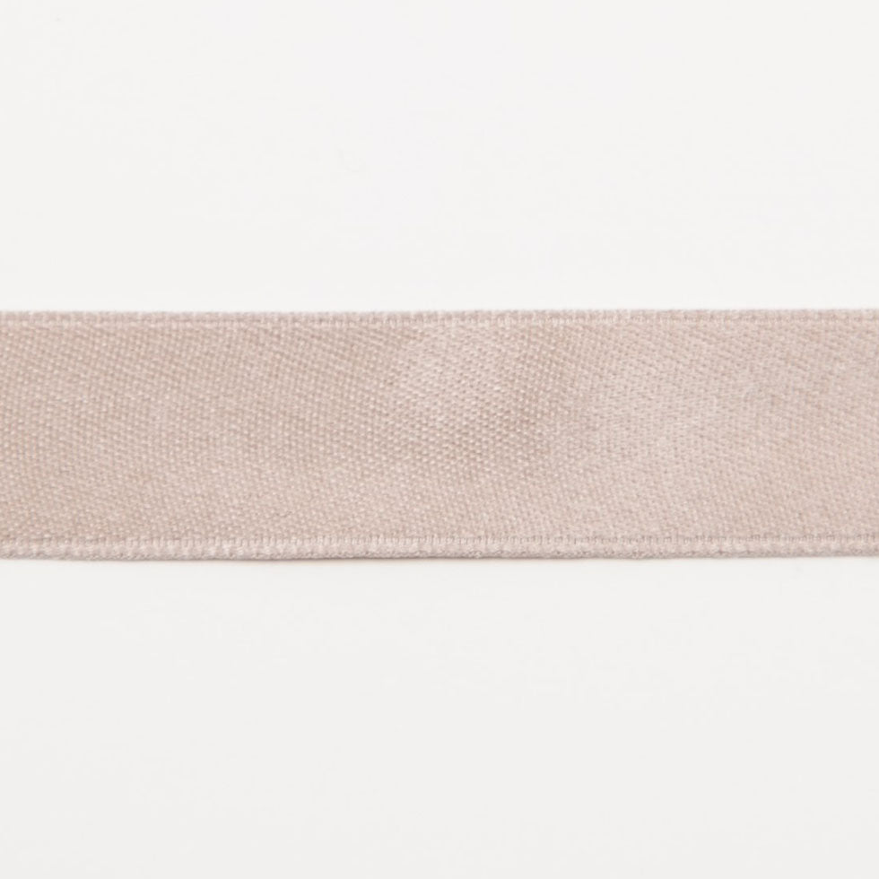 Stone Double Face Silk Satin Ribbon - 0.5" Folded