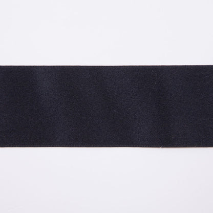 1.5" Black Double Face Silk Satin Ribbon Folded