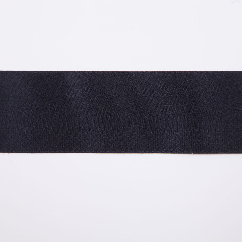 1.5" Black Double Face Silk Satin Ribbon