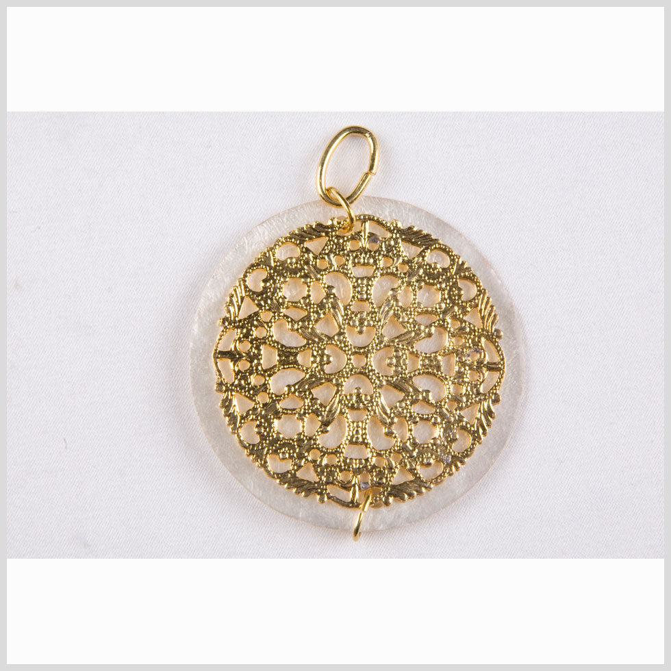 Natural Pearl/Gold Shell Pendant