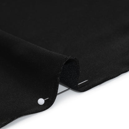 Stretch Polyester Charmeuse - Black - Mood Exclusive Junonia Collection