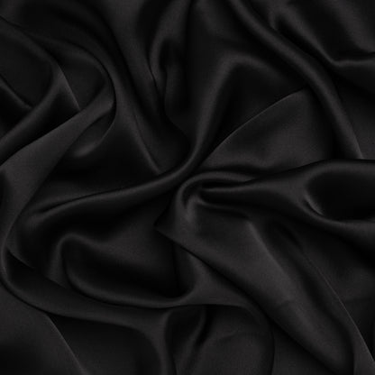 Stretch Polyester Charmeuse - Black - Mood Exclusive Junonia Collection