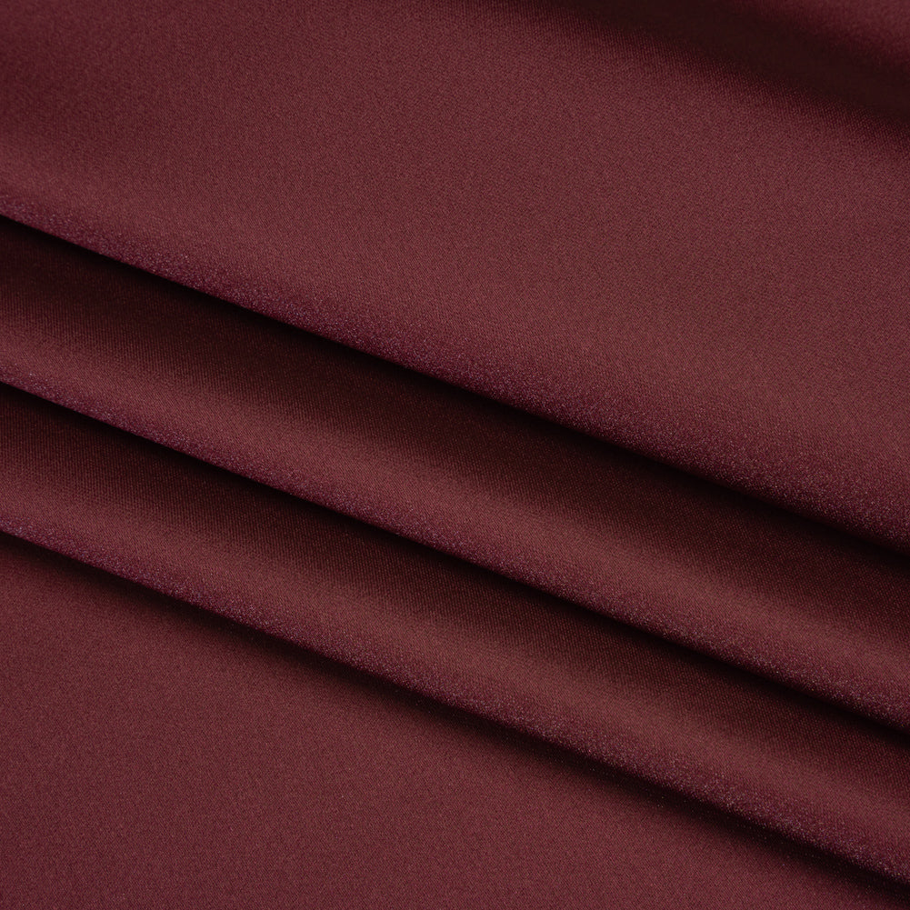 Stretch Polyester Charmeuse - Burgundy - Mood Exclusive Junonia Collection - Folded