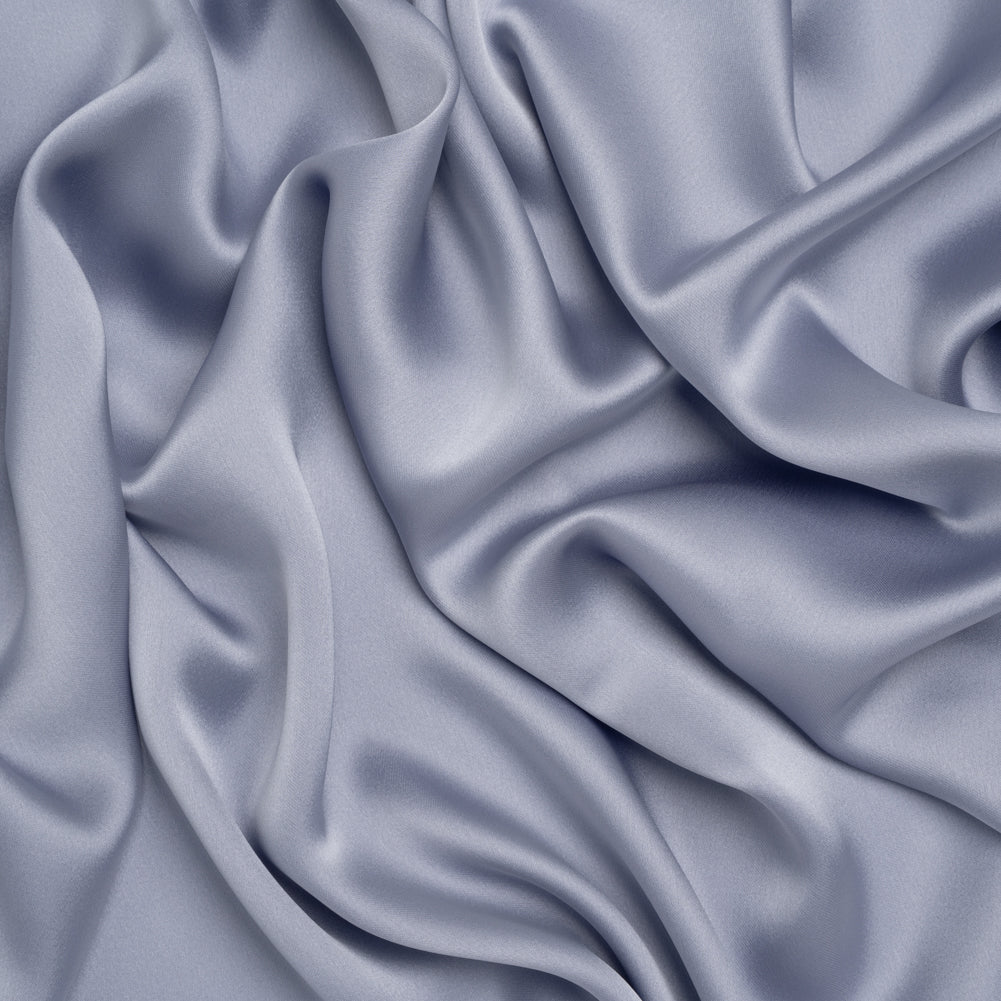 Stretch Polyester Charmeuse - Slate Blue - Mood Exclusive Junonia Collection