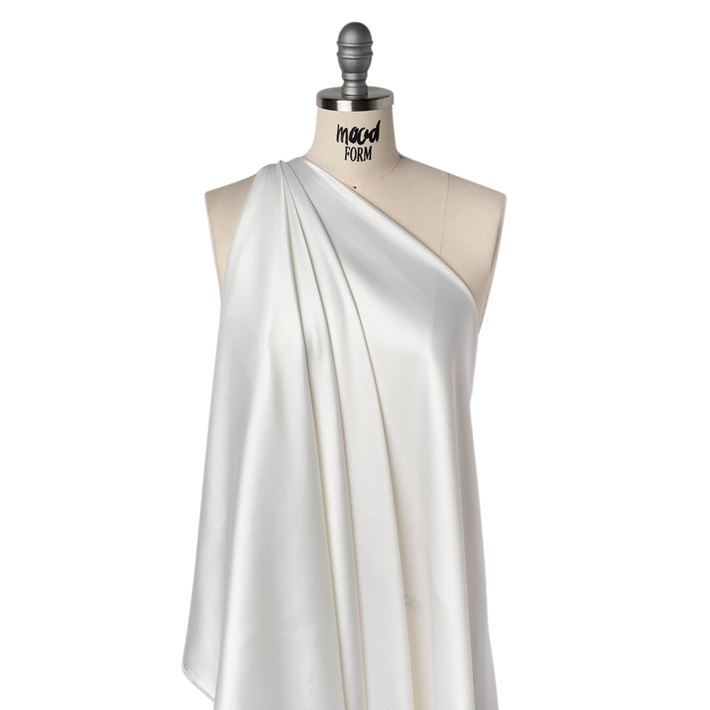 Stretch Polyester Charmeuse - Off-White - Mood Exclusive Junonia Collection - Drape