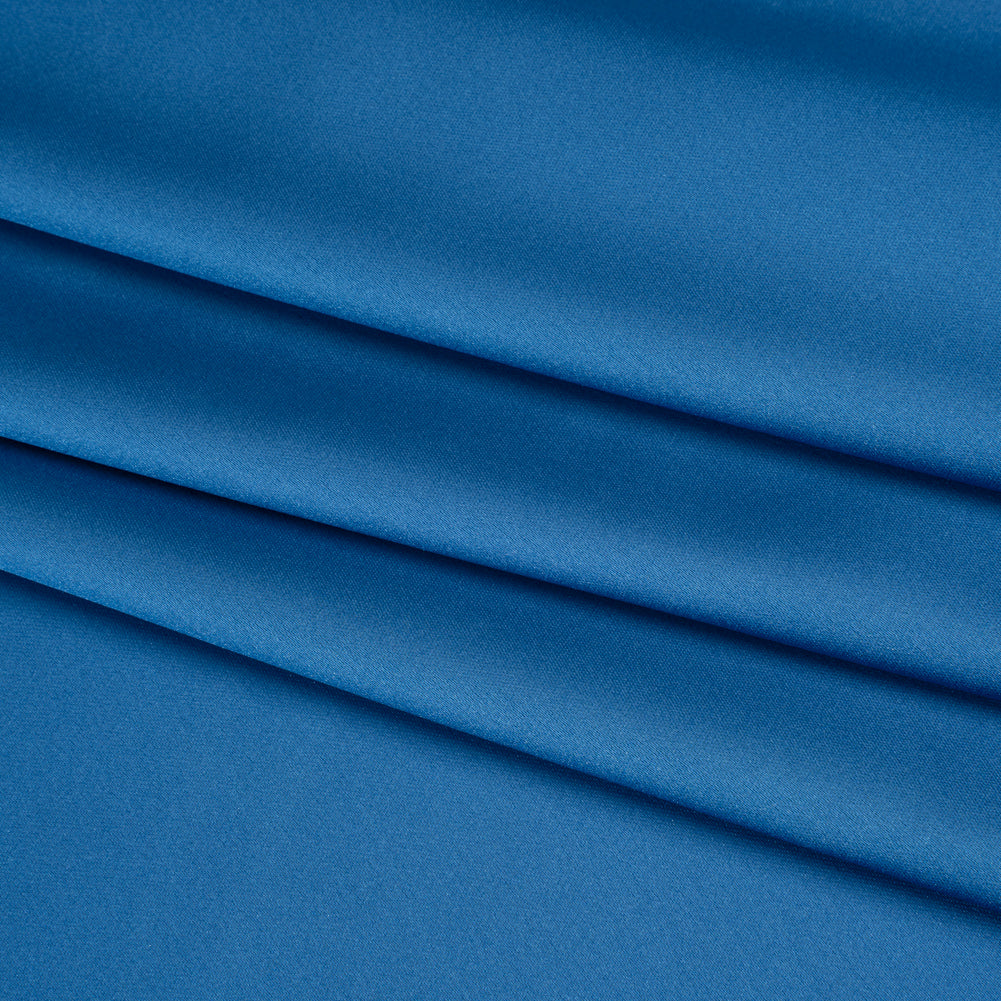 Stretch Polyester Charmeuse - Blue - Mood Exclusive Junonia Collection - Folded