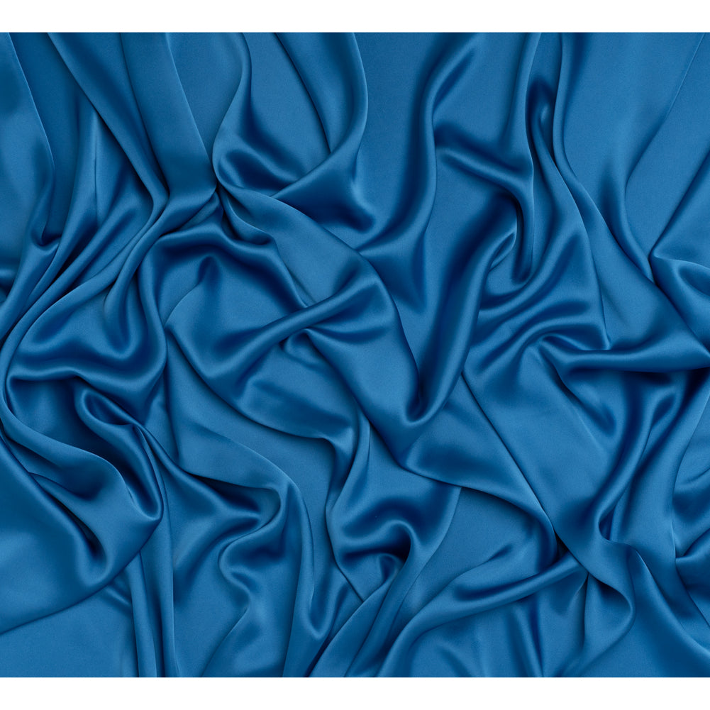 Stretch Polyester Charmeuse - Blue - Mood Exclusive Junonia Collection - Full