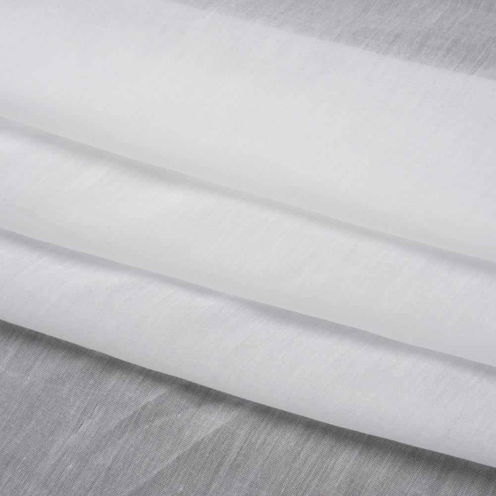 Silk and Cotton Voile - White - Mood Exclusive Callophrys Collection - Folded