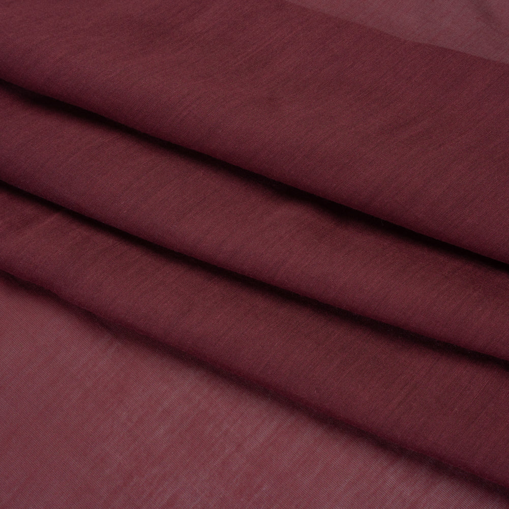Silk and Cotton Voile - Burgundy - Mood Exclusive Callophrys Collection - Folded