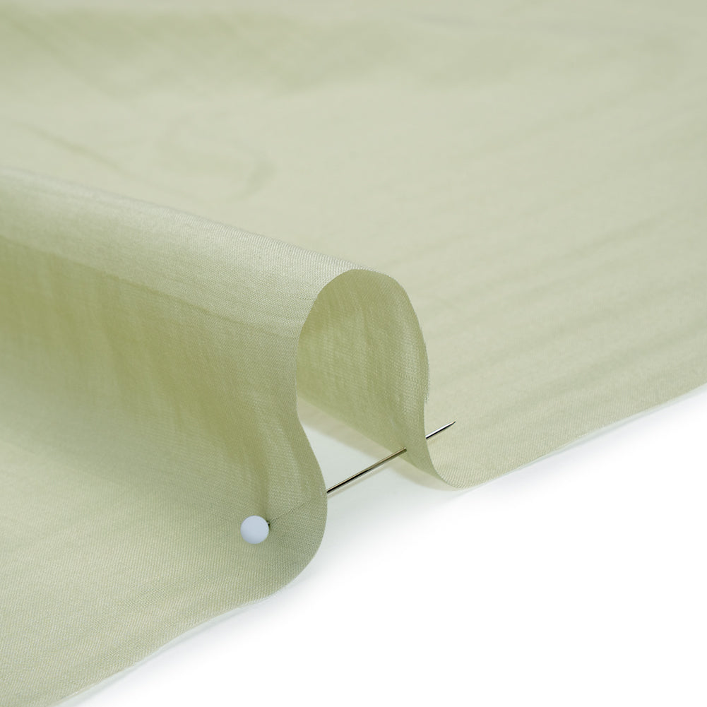 Silk and Cotton Voile - Celedon - Mood Exclusive Callophrys Collection - Detail