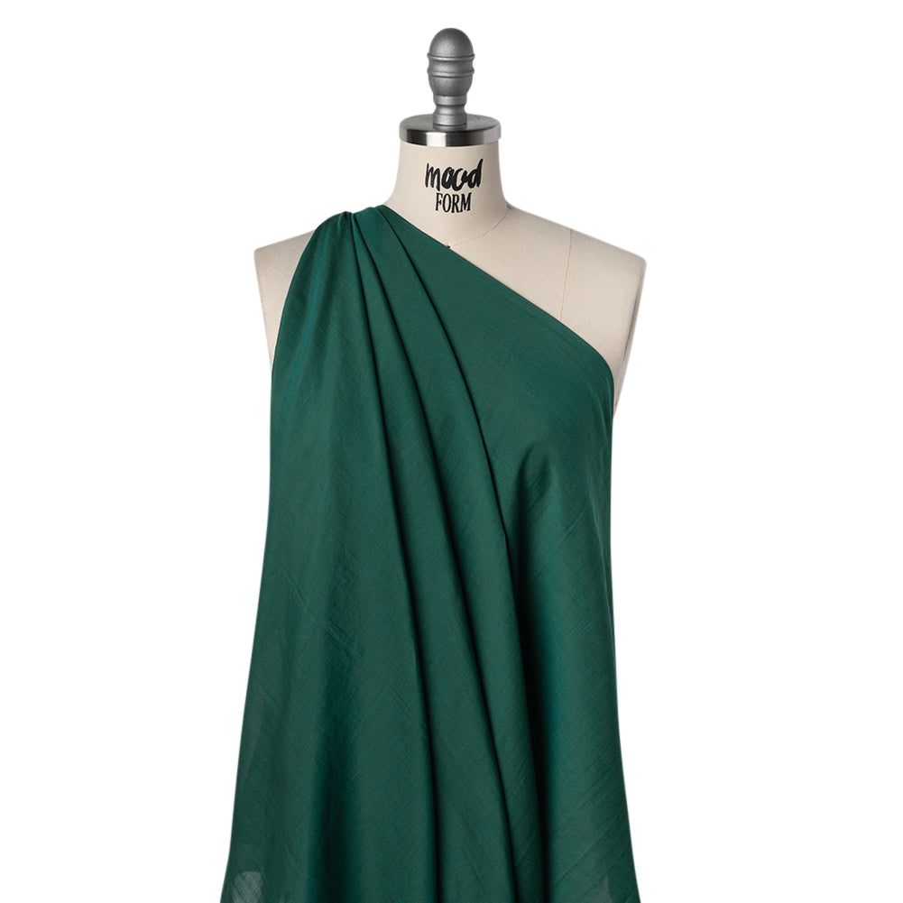 Silk and Cotton Voile - Dark Teal - Mood Exclusive Callophrys Collection - Drape