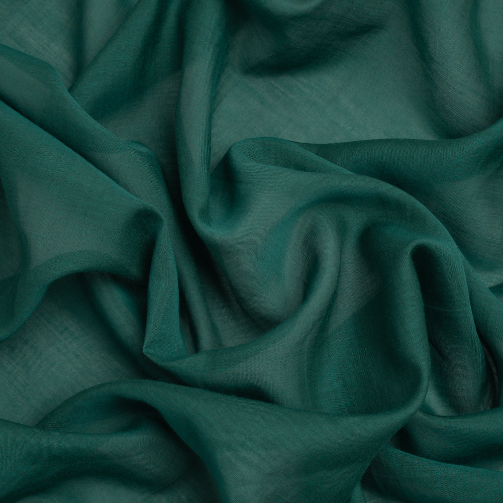 Silk and Cotton Voile - Dark Teal - Mood Exclusive Callophrys Collection