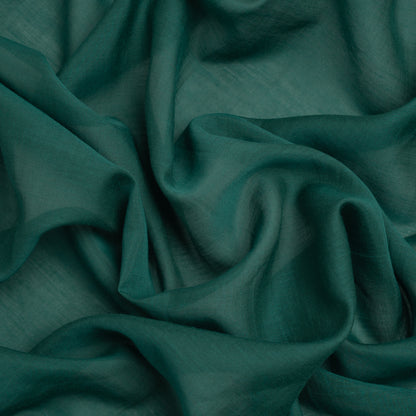 Silk and Cotton Voile - Dark Teal - Mood Exclusive Callophrys Collection