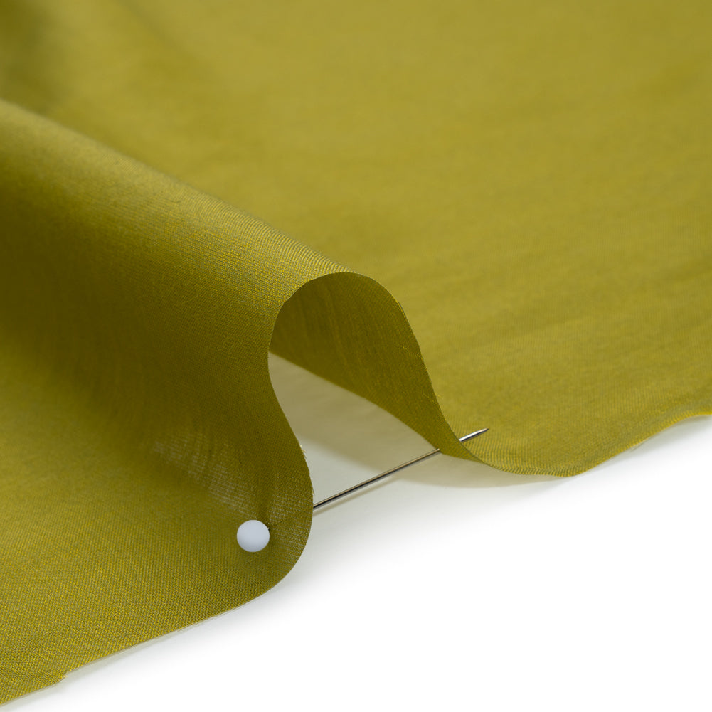 Silk and Cotton Voile - Kiwi Green - Mood Exclusive Callophrys Collection - Detail