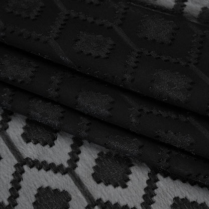 Geometric Burnout Polyester Woven - Black - Mood Exclusive Erynnis Collection