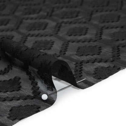 Geometric Burnout Polyester Woven - Black - Mood Exclusive Erynnis Collection