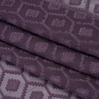 Geometric Burnout Polyester Woven - Shadow Purple - Mood Exclusive Erynnis Collection