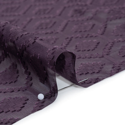 Geometric Burnout Polyester Woven - Shadow Purple - Mood Exclusive Erynnis Collection