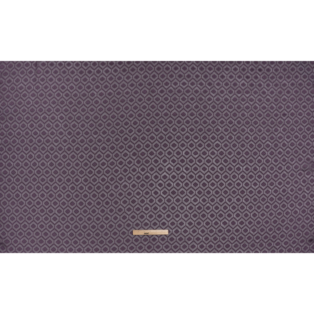 Geometric Burnout Polyester Woven - Shadow Purple - Mood Exclusive Erynnis Collection - Full
