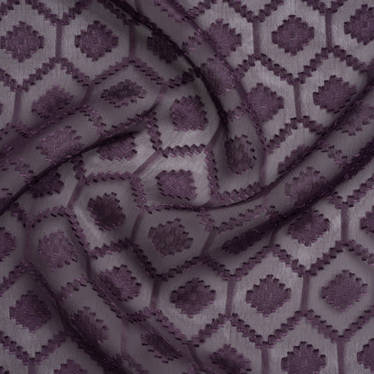 Geometric Burnout Polyester Woven - Shadow Purple - Mood Exclusive Erynnis Collection