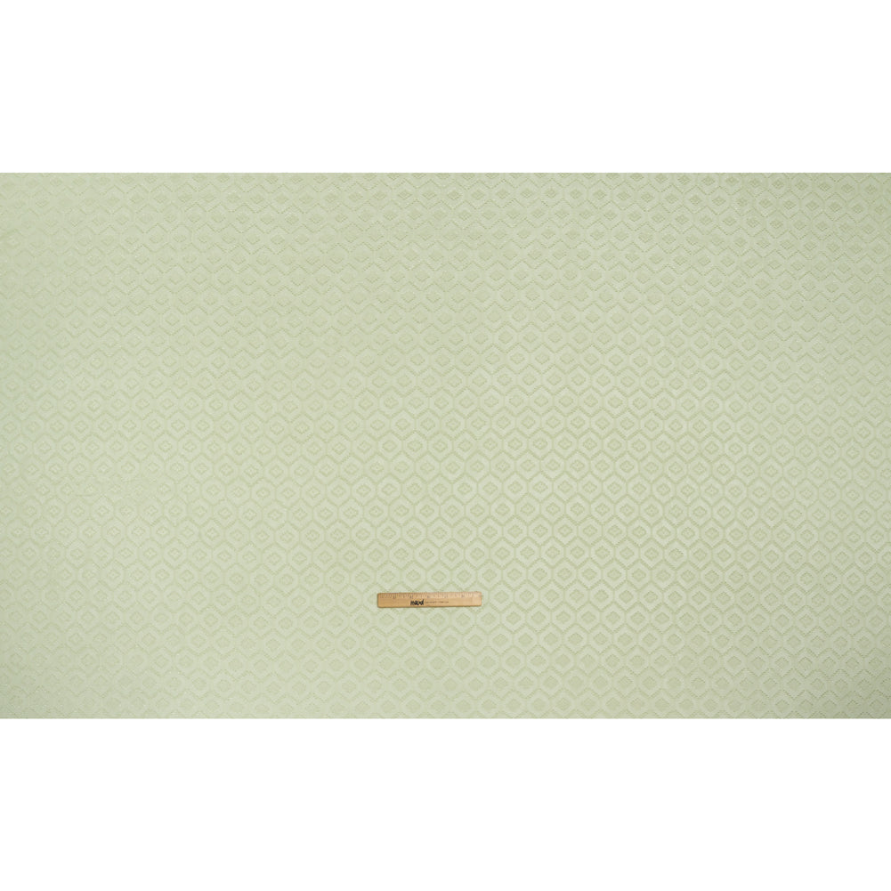 Geometric Burnout Polyester Woven - Celedon - Mood Exclusive Erynnis Collection - Full