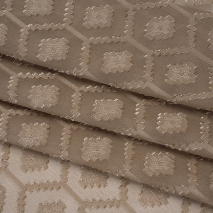 Geometric Burnout Polyester Woven - Taupe - Mood Exclusive Erynnis Collection