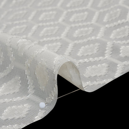 Geometric Burnout Polyester Woven - Ivory - Mood Exclusive Erynnis Collection