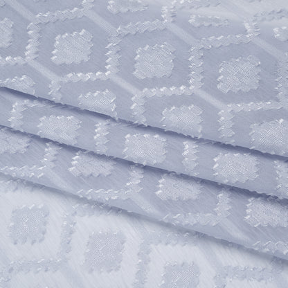Geometric Burnout Polyester Woven - Light Blue - Mood Exclusive Erynnis Collection