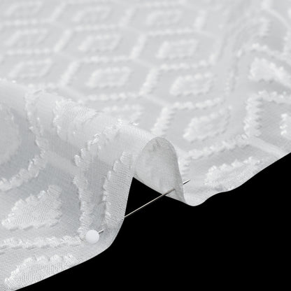 Geometric Burnout Polyester Woven - Off-White - Mood Exclusive Erynnis Collection