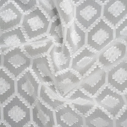 Geometric Burnout Polyester Woven - Off-White - Mood Exclusive Erynnis Collection