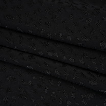 Sustainable Viscose Cheetah Spots Jacquard - Black - Mood Exclusive Zerene Collection
