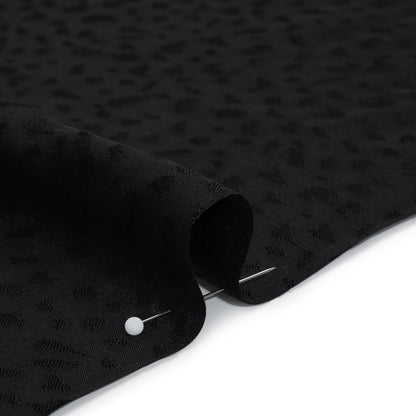 Sustainable Viscose Cheetah Spots Jacquard - Black - Mood Exclusive Zerene Collection