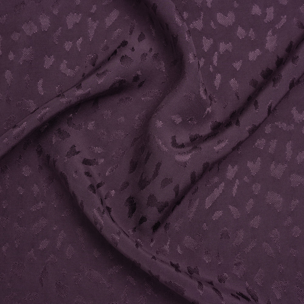Sustainable Viscose Cheetah Spots Jacquard - Shadow Purple - Mood Exclusive Zerene Collection