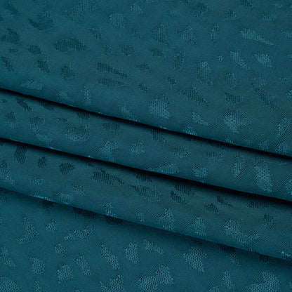 Sustainable Viscose Cheetah Spots Jacquard - Ocean - Mood Exclusive Zerene Collection