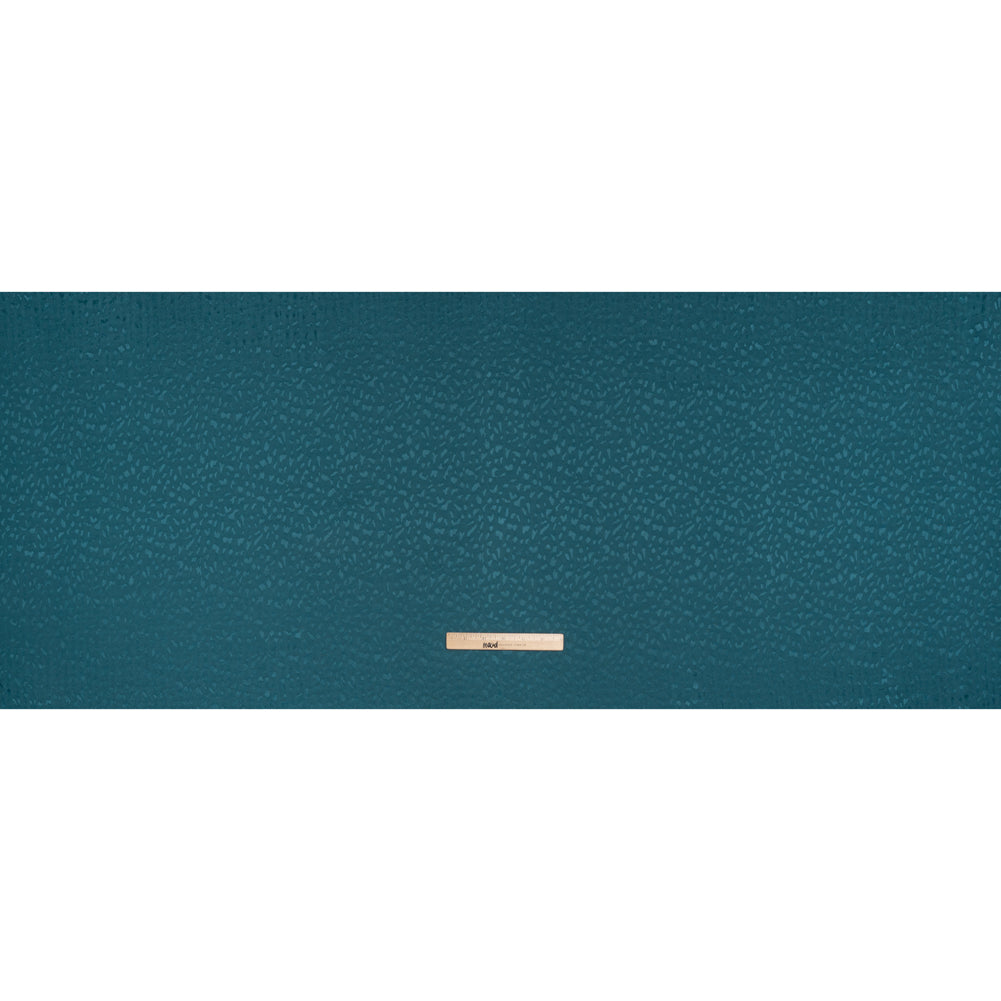 Sustainable Viscose Cheetah Spots Jacquard - Ocean - Mood Exclusive Zerene Collection - Full