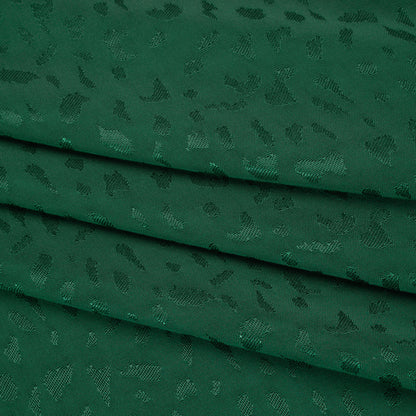 Sustainable Viscose Cheetah Spots Jacquard - Hunter Green - Mood Exclusive Zerene Collection