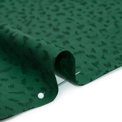 Sustainable Viscose Cheetah Spots Jacquard - Hunter Green - Mood Exclusive Zerene Collection