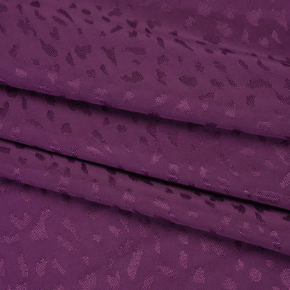 Sustainable Viscose Cheetah Spots Jacquard - Berry - Mood Exclusive Zerene Collection