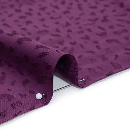 Sustainable Viscose Cheetah Spots Jacquard - Berry - Mood Exclusive Zerene Collection