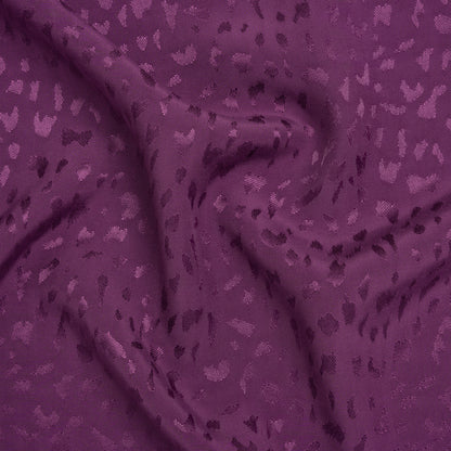 Sustainable Viscose Cheetah Spots Jacquard - Berry - Mood Exclusive Zerene Collection