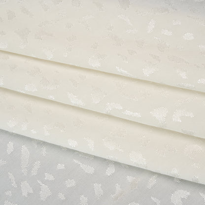 Sustainable Viscose Cheetah Spots Jacquard - Ivory - Mood Exclusive Zerene Collection