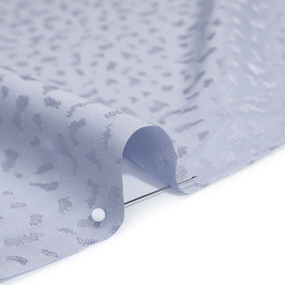 Sustainable Viscose Cheetah Spots Jacquard - Light Blue - Mood Exclusive Zerene Collection - Detail