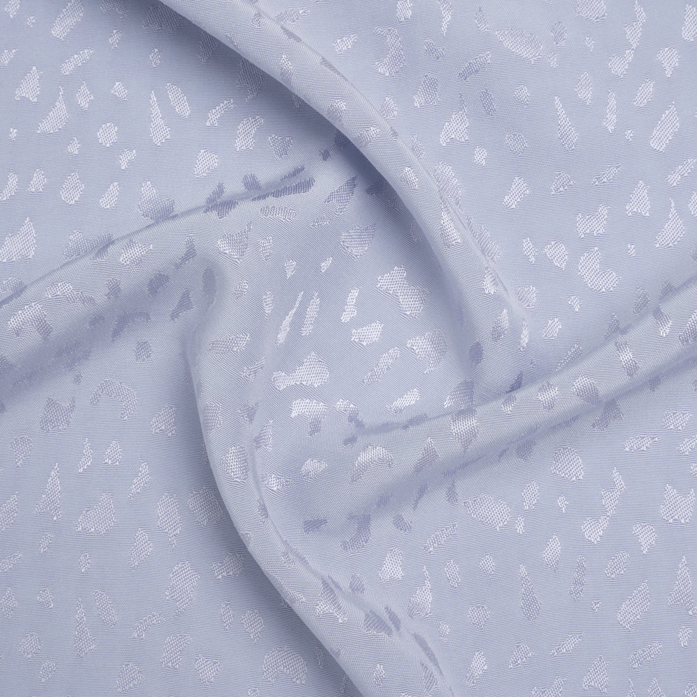 Sustainable Viscose Cheetah Spots Jacquard - Light Blue - Mood Exclusive Zerene Collection