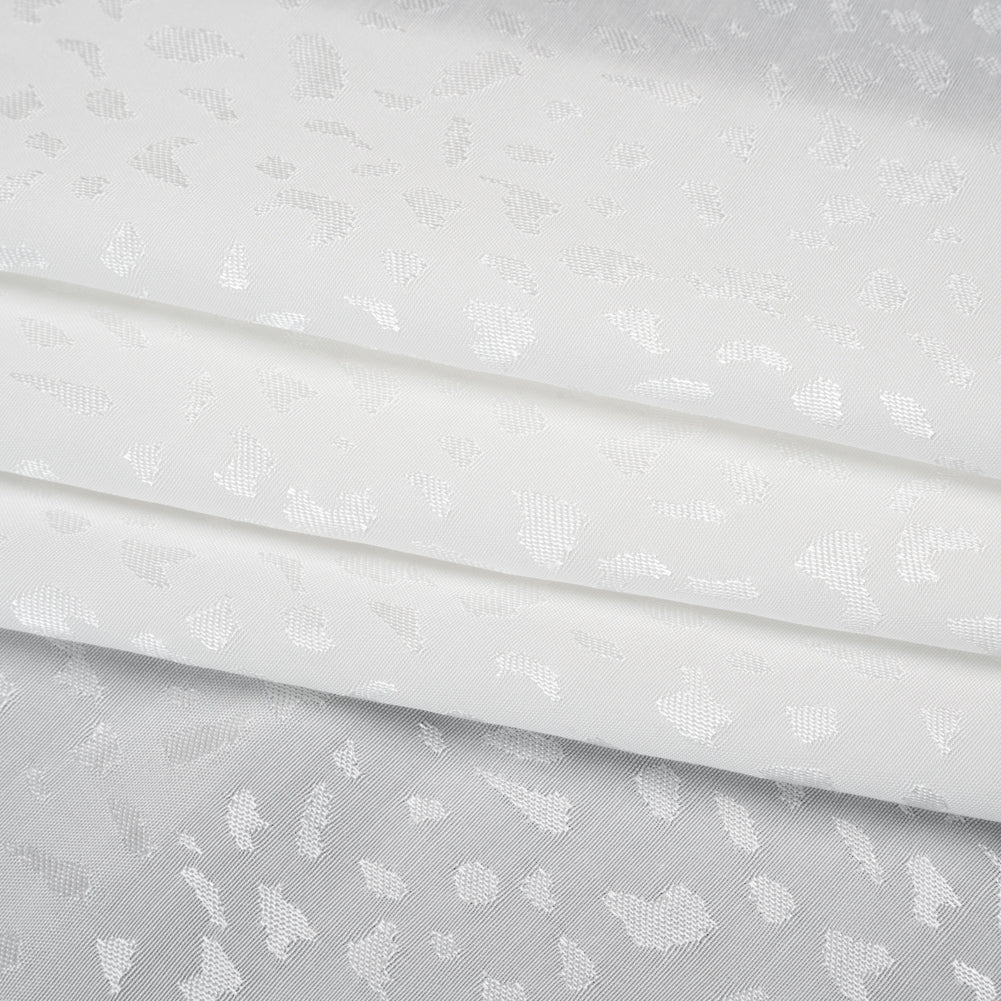 Sustainable Viscose Cheetah Spots Jacquard - Off-White - Mood Exclusive Zerene Collection - Folded