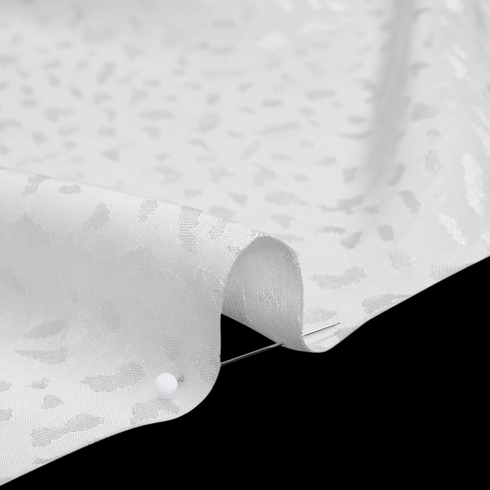 Sustainable Viscose Cheetah Spots Jacquard - Off-White - Mood Exclusive Zerene Collection - Detail