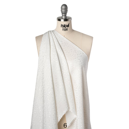 Sustainable Viscose Cheetah Spots Jacquard - Off-White - Mood Exclusive Zerene Collection