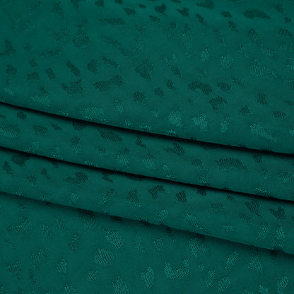Sustainable Viscose Cheetah Spots Jacquard - Dark Teal - Mood Exclusive Zerene Collection